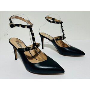 Valentino Garavani Rockstad Women's Sz 37.5 T Strap Pumps